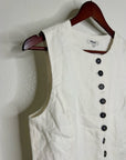 Madewell 100% Button Front Linen Shell Top in Ivory Linen