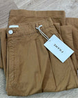 FRAME Denim 100% Cotton Pleated Chino Trouser Tan High Rise Pant