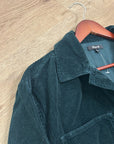 Madewell 100% Cotton Forest Green Wide Wale Corduroy Button Down Shirt Jacket