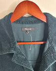 Madewell 100% Cotton Forest Green Wide Wale Corduroy Button Down Shirt Jacket