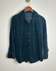 Madewell 100% Cotton Forest Green Wide Wale Corduroy Button Down Shirt Jacket