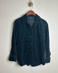 Madewell 100% Cotton Forest Green Wide Wale Corduroy Button Down Shirt Jacket