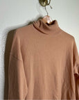 Velvet By Graham & Spencer 100% Cashmere Blush Pink Turtleneck Sweater