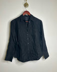 J. Crew x Baird McNutt 100% Irish Linen Garçon Classic Button-Up in Black