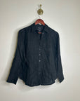 J. Crew x Baird McNutt 100% Irish Linen Garçon Classic Button-Up in Black