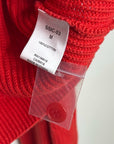 Stitches & Stripes 100% Cotton Red Textured Button Down Cardigan Sweater