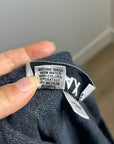 FLAX 100% Linen V - Neck Tank Shift Dress Navy Blue Button Detail