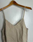 MATE The Label 100% Linen Midi Slip Dress in Natural