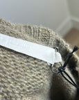 One Grey Day 100% Cashmere Green Textured Puff Sleeve Sweater Green