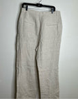 Reformation 100% Linen Alex Trouser Pant In Oatmeal Size 12