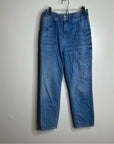 Veronica Beard 100% Cotton Arya Straight High Rise Pull Jean