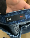 3x1 100% Cotton Two Tone Cropped Flare Jean