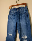 3x1 100% Cotton Two Tone Cropped Flare Jean