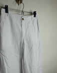 Madewell 100% Linen The Zoey Relaxed Wide Leg Pant in White