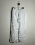 Madewell 100% Linen The Zoey Relaxed Wide Leg Pant in White