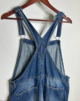 Free People 100% Cotton Ziggy Denim Straight Leg Overalls Medium Wash