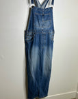 Free People 100% Cotton Ziggy Denim Straight Leg Overalls Medium Wash
