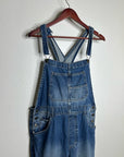 Free People 100% Cotton Ziggy Denim Straight Leg Overalls Medium Wash