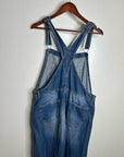 Free People 100% Cotton Ziggy Denim Straight Leg Overalls Medium Wash