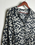 Nation LA 100% Organic Cotton Black Daisy Floral Printed Cinch Waist Dress