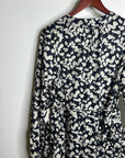 Nation LA 100% Organic Cotton Black Daisy Floral Printed Cinch Waist Dress