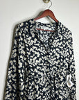 Nation LA 100% Organic Cotton Black Daisy Floral Printed Cinch Waist Dress