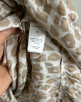 Unsubscribed 100% Silk Giraffe Animal Print Halter Cinched Dress
