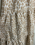 Unsubscribed 100% Silk Giraffe Animal Print Halter Cinched Dress