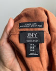 JNY 100% Linen European Flax Rust Button Down Linen Collared Jacket