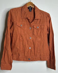 JNY 100% Linen European Flax Rust Button Down Linen Collared Jacket