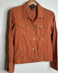 JNY 100% Linen European Flax Rust Button Down Linen Collared Jacket