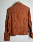 JNY 100% Linen European Flax Rust Button Down Linen Collared Jacket