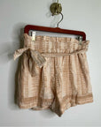 Cleobella 100% Cotton High Waist Netural Paperbag Short