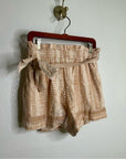 Cleobella 100% Cotton High Waist Netural Paperbag Short