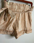 Cleobella 100% Cotton High Waist Netural Paperbag Short