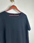 Lafayette 148 100% Cashmere Black Short Sleeve Knit Top Beaded Neckline