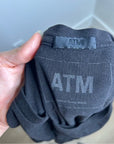 ATM 100% Cotton Black Scoop Neck Short Sleeve T - Shirt Top