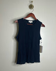 Nation LA 100% Organic Cotton Knit Ribbed Tank Top Ribbed In Night Sky