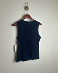 Nation LA 100% Organic Cotton Knit Ribbed Tank Top Ribbed In Night Sky