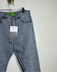 Sandrine Rose 100% Cotton Grey Denim Harem Drop Crotch Jeans