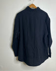 MATE The Label 100% Organic Cotton Gauze Button Down Shirt in Black