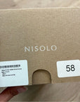 Nisolo All Day Heeled Leather Heeled Mule in Almond
