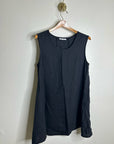 Bryn Walker 100% Linen Scoop Neck Black Tank Loose Fit Shift Dress