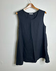 Bryn Walker 100% Linen Scoop Neck Black Tank Loose Fit Shift Dress