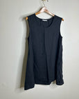 Bryn Walker 100% Linen Scoop Neck Black Tank Loose Fit Shift Dress