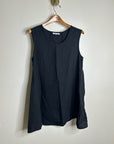 Bryn Walker 100% Linen Scoop Neck Black Tank Loose Fit Shift Dress