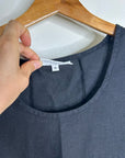 Bryn Walker 100% Linen Scoop Neck Black Tank Loose Fit Shift Dress