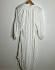 VINCE 100% Cotton Gauze White Long Sleeve Midi Dress Coverup