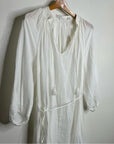 VINCE 100% Cotton Gauze White Long Sleeve Midi Dress Coverup