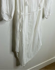 VINCE 100% Cotton Gauze White Long Sleeve Midi Dress Coverup